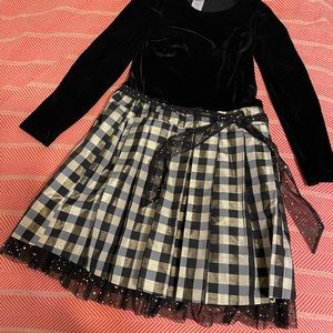 Black and gold dress